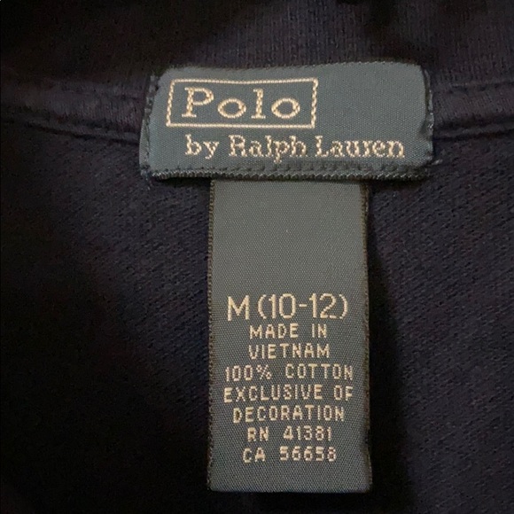 Polo by Ralph Lauren Navy Blue Polo (Size 10-12) - Picture 4 of 4